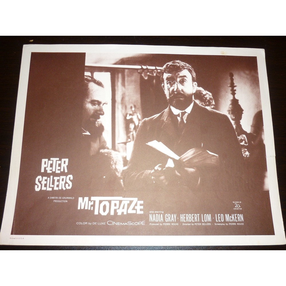 Vintage 1961 Mr Topaze Original Lobby Card 11x14 Peter Sellers Directorial Debut - Picture 4 of 7